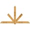 Ekena Millwork Kennewick Rough Sawn Timber Gable Bracket, Western Red Cedar, 96"W x 56"H x 2"D x 6"F, 14/12 Pitch GBW096X56X0206KEN00RWR - alternate 1